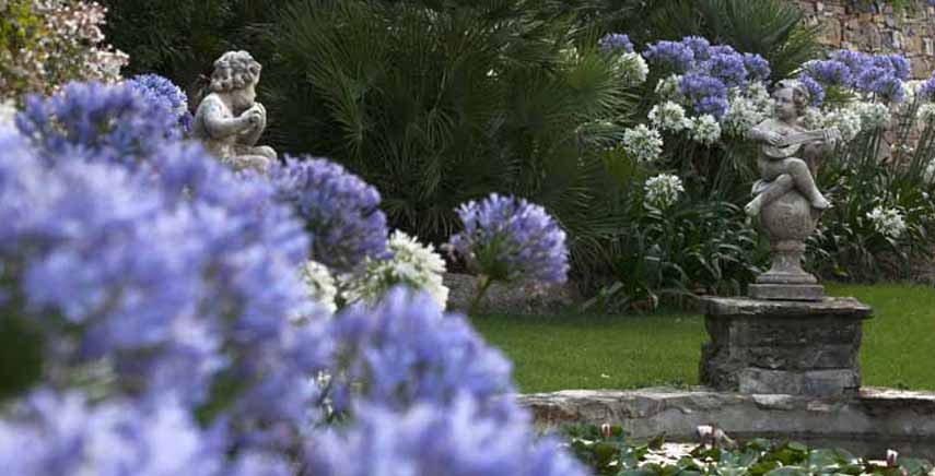 A Giugno i giardini di Villa della Pergola ad Alassio (SV) si tingono di blu con gli Agapanti in fiore