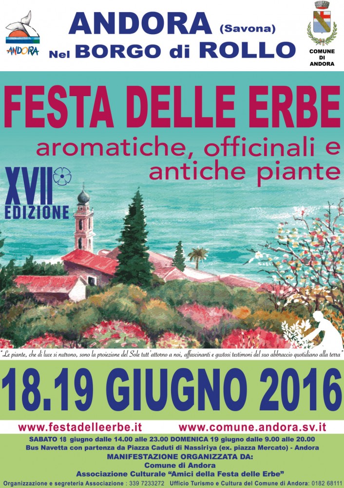 Festa delle erbe aromatiche, officinali, antiche piante ad Andora (SV)